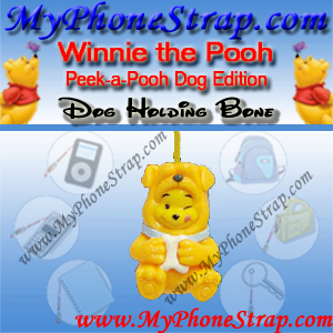 WINNIE THE POOH DOG HOLDING BONE PEEK-A-POOH BY TOMY ... EUROPE MINI WINNIES DOG COLLECTION DETAIL