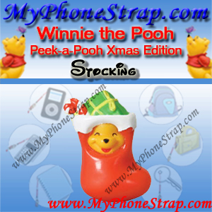 WINNIE THE POOH STOCKING PEEK-A-POOH BY TOMY ... US SERIES 10 CHRISTMAS EDITION DETAIL